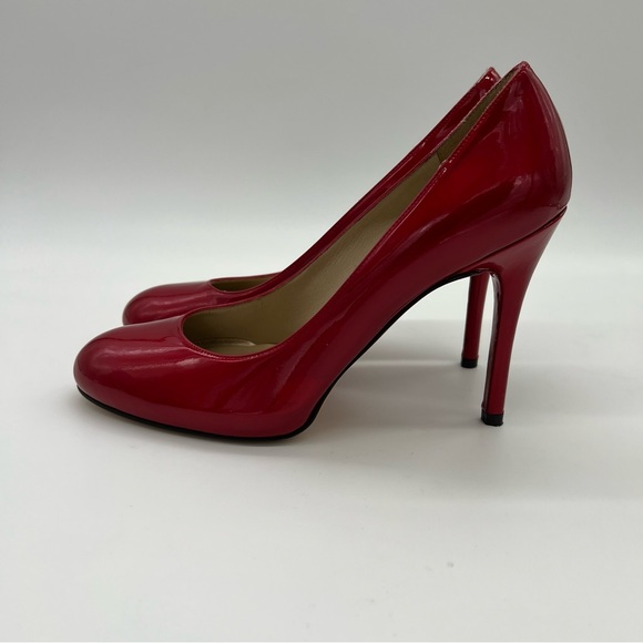 Stuart Weitzman Red Patent Leather Pumps Size 9.5 N - Picture 2 of 13